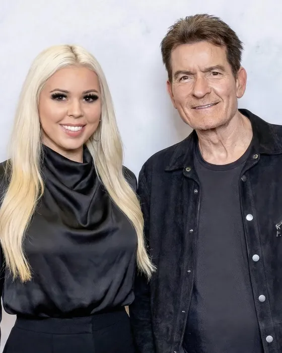 Ashley McPherson with Charlie Sheen